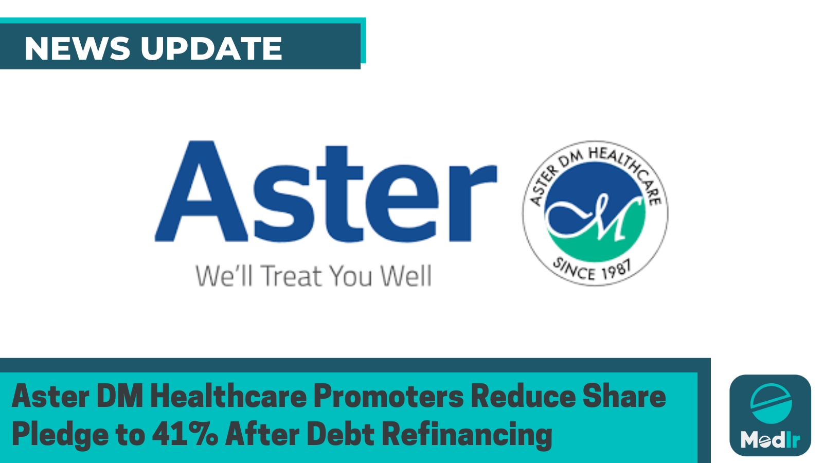 Aster DM Healthcare Promoters Reduce Share Pledge to 41% After Debt Refinancing