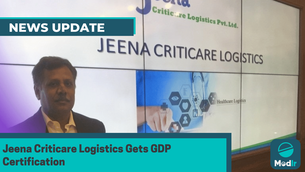 Jeena Criticare Logistics Gets GDP Certification